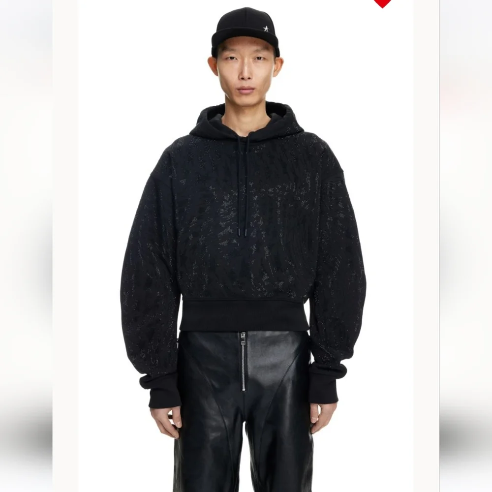 NWT Rhinestone-embellished Hoodie, Mugler x HM H&M - Picture 3 of 7